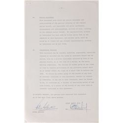 Peter Sellers Signed Document