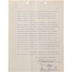 James Stewart Signed Document