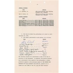 Stanley Kubrick Signed Document