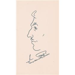 Vincent Price Signed Sketch