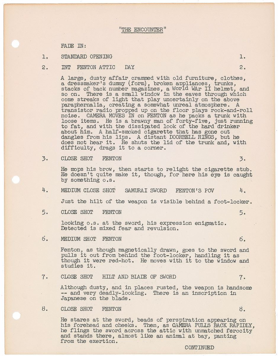 Twilight Zone Script The Encounter