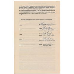 B. B. King Signed Document