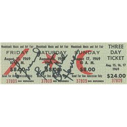 Richie Havens Signed Woodstock Ticket