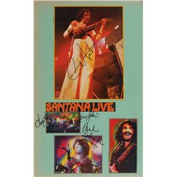 Santana Signed Scrapbook Page Display