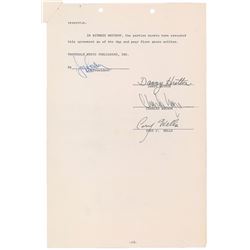 Three Dog Night Signed Document