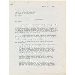 The Eagles Signed Document