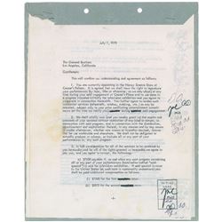 The Osmond Brothers Signed Document