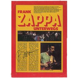 Frank Zappa Signed Magazine Photograph