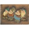 Image 1 : Snow White and the Seven Dwarfs Courvoisier Animation Cel and Background