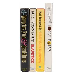 Kurt Vonnegut Set of Three Signed Books and Bookplate