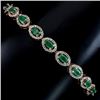 Image 1 : Natural Green Emerald Bracelet