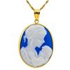 Image 1 : Stunning Cameo Solid Gold Pendant