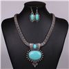 Image 1 : Tibet Silver & Blue Turquoise Necklace Set