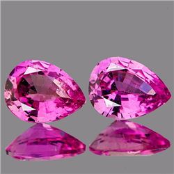 Natural Intense Hot Pink Sapphire Pair -VVS1