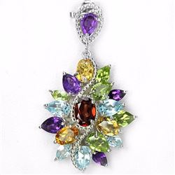 Natural Multi Gemstone Pendant