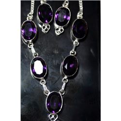 Stunning Natural Amethyst Necklace Set