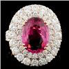 Image 1 : 18K Gold 4.45ct Sapphire & 2.67ctw Diamond Ring