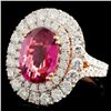 Image 2 : 18K Gold 4.45ct Sapphire & 2.67ctw Diamond Ring