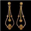 Image 1 : 18K Rose Gold 11.00ctw Fancy Color Diamond Earring