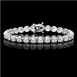 ^18k White Gold 10.00ct Diamond Tennis Bracelet