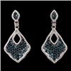 Image 1 : 14K White Gold 1.33ctw Fancy Color Diamond Earring