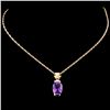 Image 2 : 14K Gold 2.40ct Amethyst Pendant
