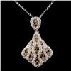 Image 1 : 14K White Gold 1.07ctw Fancy Color Diamond Pendant