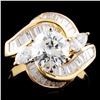 Image 1 : 18K Gold 2.39ctw Diamond Ring