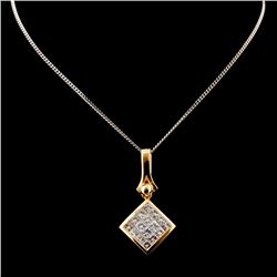 18K Yellow Gold 1.00ctw Diamond Pendant