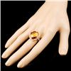 Image 3 : 14K Gold 14.51ct Citrine & 0.47ctw Diamond Ring