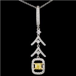 18K Gold 0.71ctw Fancy Diamond Pendant