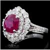 Image 3 : 18K Gold 3.23ct Ruby & 1.51ct Diamond Ring