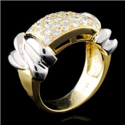 14K TT Gold 0.77ctw Diamond  Ring