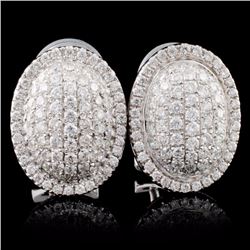 18K White Gold 1.17ct Diamond Earrings