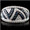 Image 1 : 18K White Gold 1.10ctw Fancy Color Diamond Ring