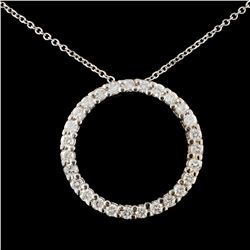 14K Gold 0.73ctw Diamond Pendant