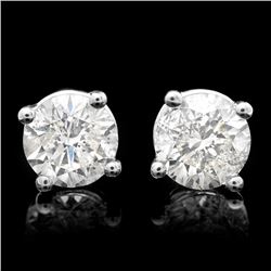 14k White Gold 1.70ct Diamond Earrings