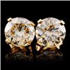 Image 1 : 14K Yellow Gold 3.36ct Fancy Color Diamond Earring