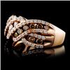 Image 2 : 14K Rose Gold 0.85ctw Fancy Color Diamond Ring