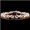 Image 1 : 14K Gold 7.80ct Morganite & 1.51ctw Diamond Bracel