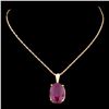 Image 2 : 14K Gold 6.75ct Ruby Pendant