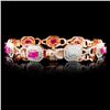 Image 2 : 18K Gold 4.56ct Ruby & 3.28ct Diamond Bracelet