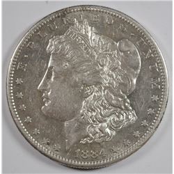 1884-S MORGAN DOLLAR AU/UNC