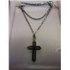 Image 2 : MEN'S HEAVY STAINLESS STEEL CROSS NECKLACE (24")