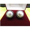 Image 2 : FRESHWATER PEARL WITH CRYSTAL ACCENT EARRINGS
