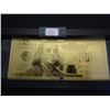 Image 1 : 24KT GOLD FOIL UNITED STATES OF AMERICA $100 BILL