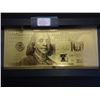 Image 2 : 24KT GOLD FOIL UNITED STATES OF AMERICA $100 BILL