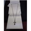 Image 1 : STAINLESS STEEL DIAMOND PENDANT NECKLACE