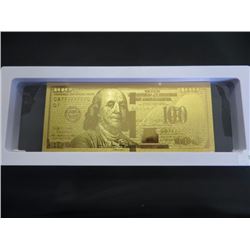 24K Gold Foil American One Hundred Dollar Bill