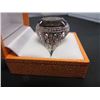 Image 3 : Sterling Silver Men's Large Quartz Ring